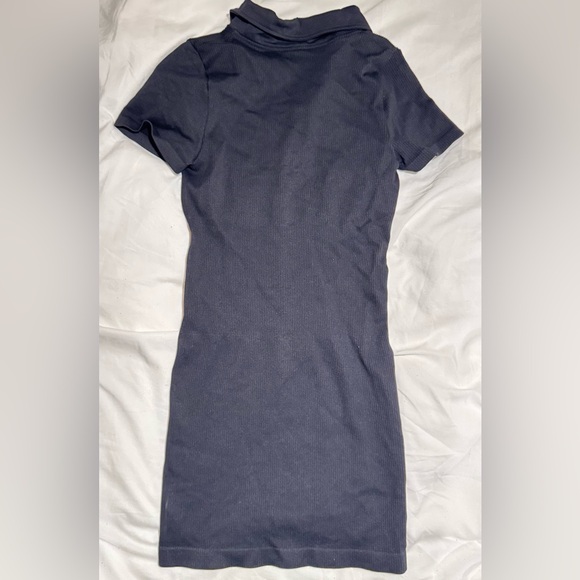 Black Ribbed Mini Dress - Picture 8 of 10